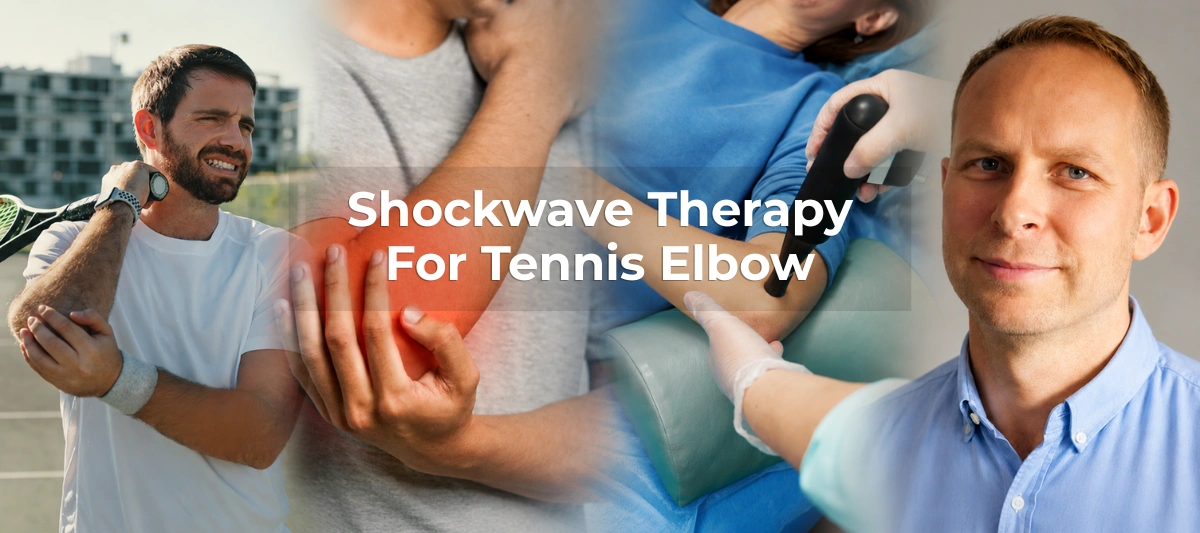 Shockwave therapy for tennis elbow pain with registered osteopath Dwaine Ford